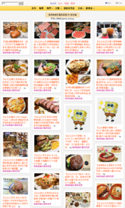 海綿飽飽的鳳梨城堡的美食牆