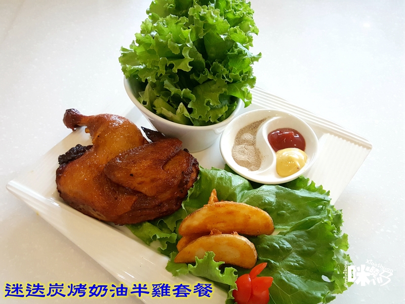 【板橋新埔下午茶】Oyami cafe 義式下午茶 迷迭炭烤奶油半雞套餐 - 【板橋新埔下午茶】Oyami cafe 義式下午茶 姊妹聚餐優選 夢幻法式童話時尚鄉村風 ~ 鬆餅、