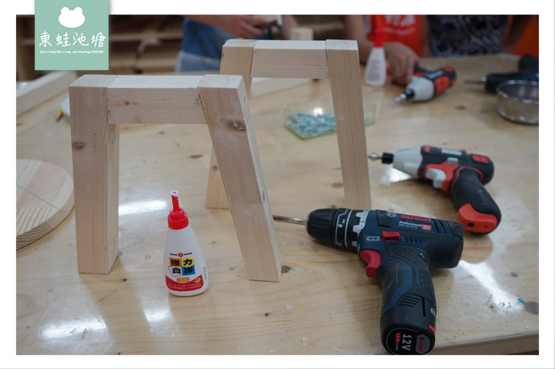 【桃園南崁木工手作教學】特力屋手創空間 親子 DIY 小圓凳